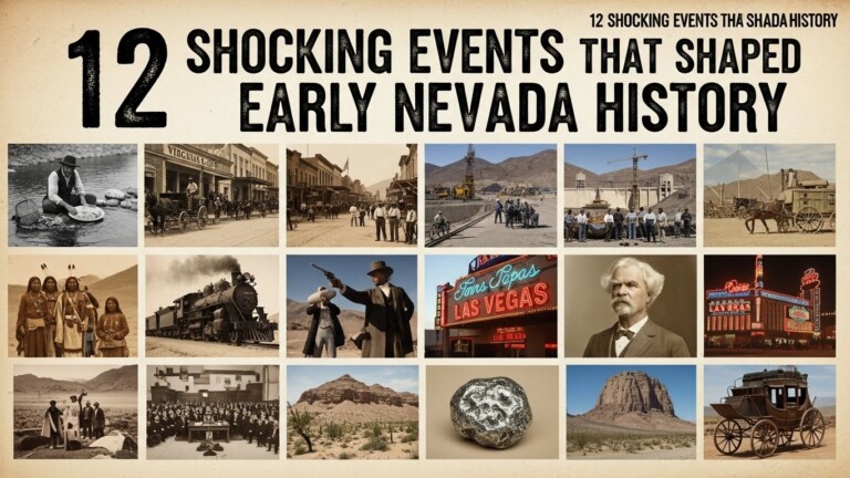 early Nevada history shocking events, dramatic events that shaped Nevada history, key moments in early Nevada history, pioneer and Native conflicts Nevada, Comstock Lode discovery history Nevada, Nevada statehood Civil War era, boomtowns and mining history in Nevada, early Nevada settlement hardships, Indigenous cultures Nevada history, Nevada historical timeline events, early Nevada history