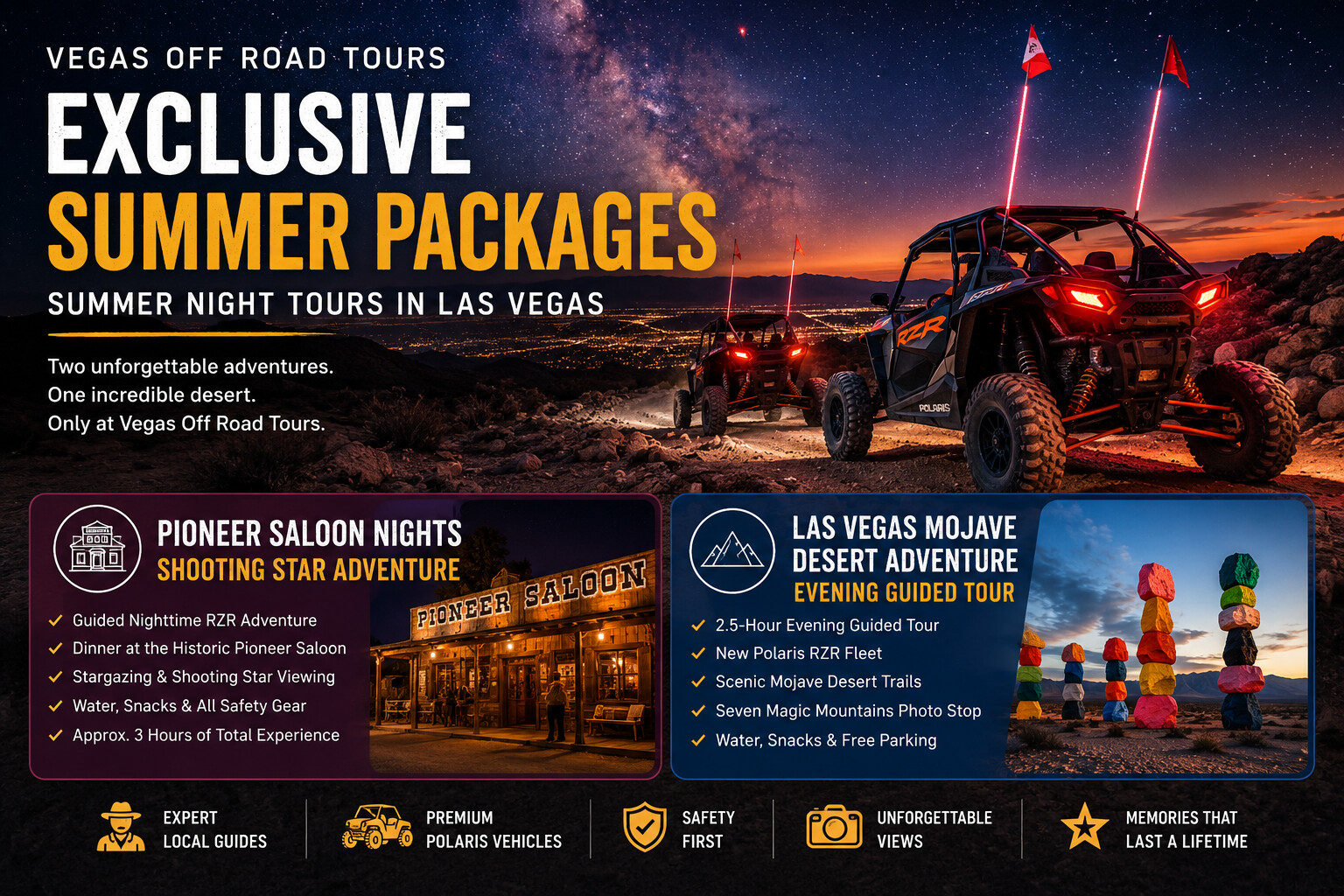Summer Night Tours in Las Vegas